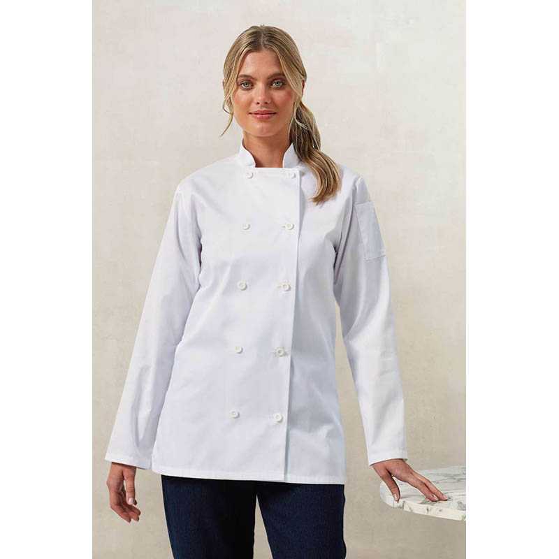 Kuchársky plášť (PREMIER WOMEN’S LONG SLEEVE CHEF’S JACKET) > biela > L