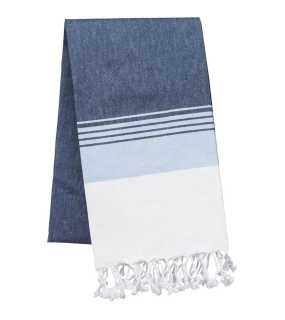 Uterák (Kariban STRIPED FOUTA) > modrá (striped denim) / modrá (sky)