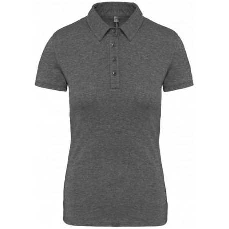 Dámska polokošeľa (Kariban LADIES' SHORT SLEEVE JERSEY POLO SHIRT) > šedá (heather) > M