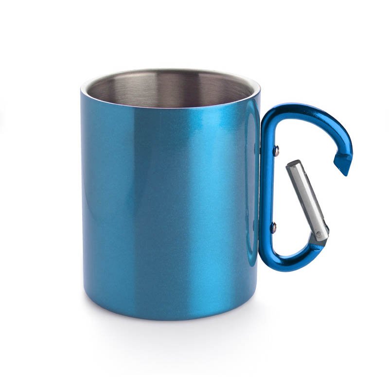 Hrnček s karabínkou 250 ml > modrá