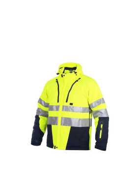 Pánska bunda (PROJOB FUNCTIONAL JACKET EN ISO 20471 CLASS 3/2)>žltá / modrá (navy)>3XL