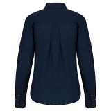Dámska košeľa (Kariban LADIES' LONG SLEEVE LINEN AND COTTON SHIRT) > modrá (navy) > S
