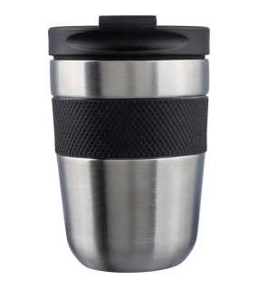 Termopohár z recyklovaného nerezu 300ml > čierna / strieborná