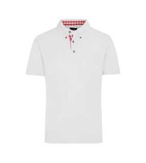 Pánska polokošeľa (JN Mens Traditional Polo) > biela / červená > M