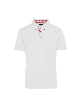 Pánska polokošeľa (JN Mens Traditional Polo) > biela / červená > S