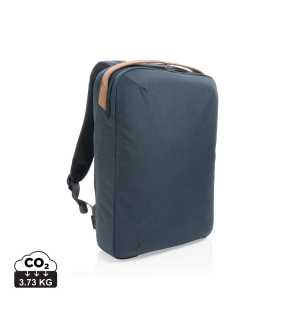 Dvojtónový batoh na 15,6" notebook Impact z 300D rPET > modrá (navy)