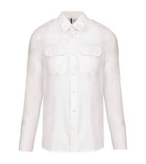 Pánska košeľa (Kariban"MEN'S LOMNG SLEEVE PILOT SHIRT") > biela > L