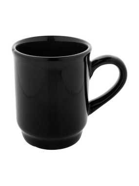 Stohovateľný keramický hrnček > čierna