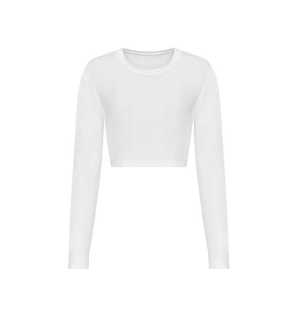 Dámske tričko (Just Ts WOMEN'S L/S CROPPED T) > biela (solid) > M
