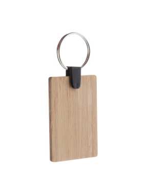 Obdĺžnikový prívesok na kľúče z bambusu > prírodná > D