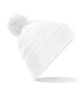Unisex čiapka (Beechfield Original Pom Pom Beanie) > biela