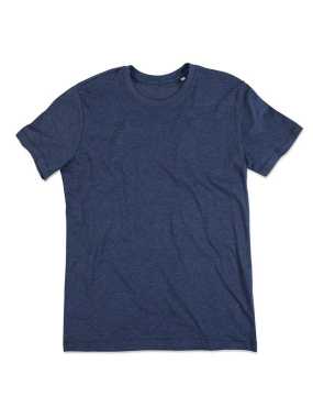 Pánske tričko (STEDMAN Luke Crew Neck) > modrá (navyheather) > M