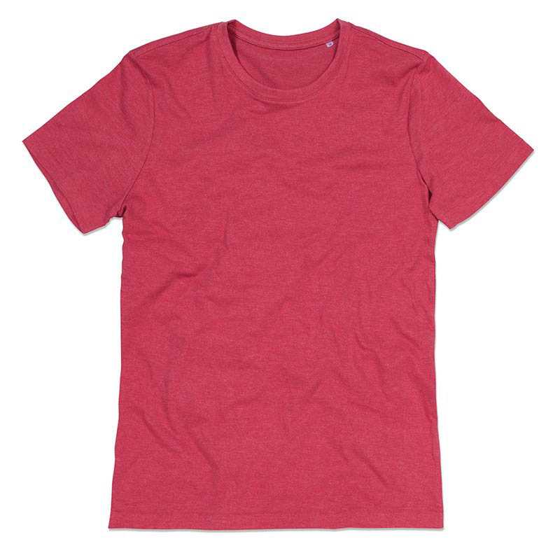 Pánske tričko (STEDMAN Luke Crew Neck) > červená (cherryheather) > M