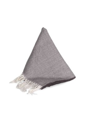 Šál (K-UP FRINGED SCARF) > šedá(dark)/prírodná