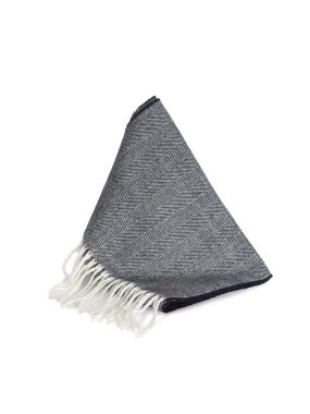 Šál (K-UP FRINGED SCARF) > modrá (navy) / prírodná