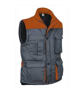 Unisex vesta (THUNDER) > šedá (cement) / oranžová (party) > XL