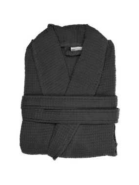 Unisex župan (THE ONE Waffle Bathrobe) > šedá (anthracite) > L/XL