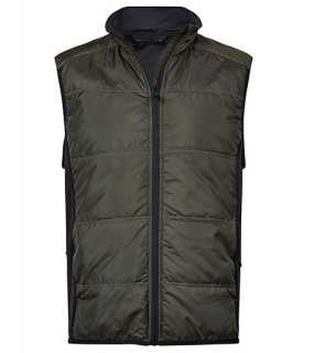 Unisex vesta (Tee Jays Hybrid-Stretch Bodywarmer) > zelená (deep) / čierna > XS