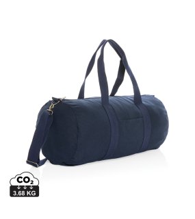 Nefarbená víkendová taška Impact z 285g rec. canvas AWARE > modrá (navy)