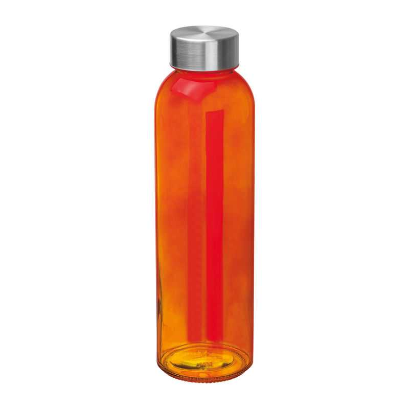 Sklenená fľaša na pitie > oranžová