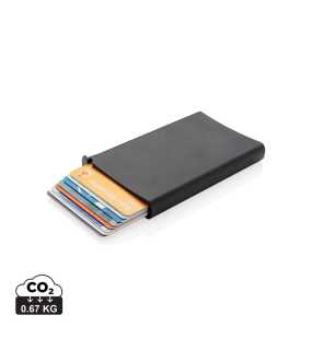 Hliníkové RFID puzdro na karty > čierna