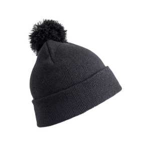 Zimná čiapka (RESULT W/E Pom Pom Beanie Hat)>čierna