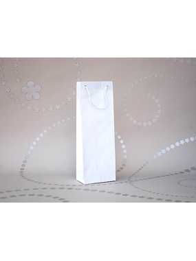 Papierová taška (FLEXIBLE LINE) > biela > 12x9x40 cm