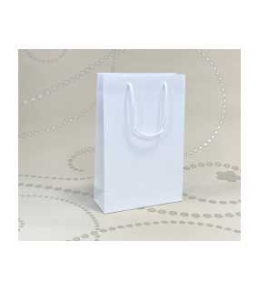 Papierová taška (FLEXIBLE LINE) > biela > 22x10x27 cm