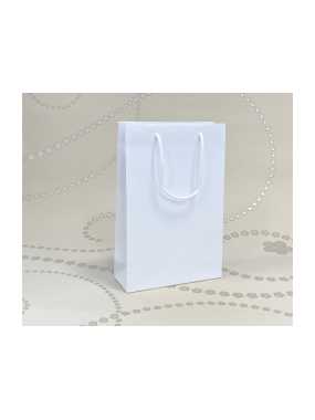 Papierová taška (FLEXIBLE LINE) > biela > 23x9x35 cm