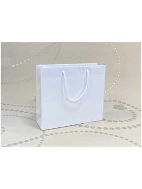 Papierová taška (FLEXIBLE LINE) > biela > 38x13x31 cm