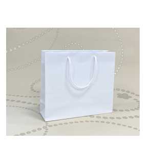 Papierová taška (FLEXIBLE LINE) > biela > 42x12x37 cm