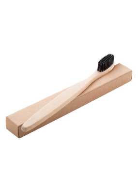 Detská zubná kefka z bambusu > čierna