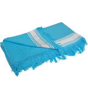 Uterák(KARIBAN FOUTA TOWEL) > modrá(turquoise) / biela