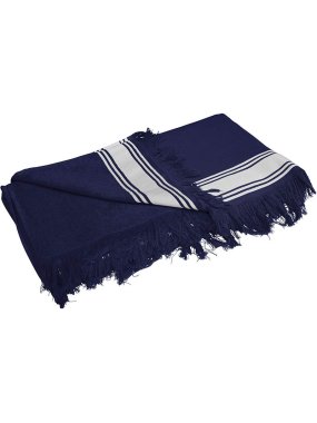 Uterák(KARIBAN FOUTA TOWEL) > modrá (navy)/ biela