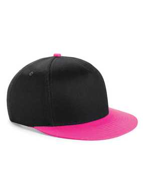 Detská šiltovka (Beechfield Youth Size Snapback) > čierna / ružová (fuchsia)