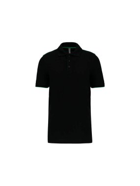 Pánska polokošeľa(DTW MEN'S SHORT-SLEEVED CONTRASTING POLO SHIRT)>čierna/zelená(kelly)>3XL
