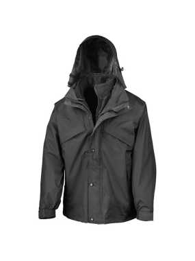 Unisex bunda (RESULT 3 IN 1 ZIP AND CLIP JACKET) > čierna > 4XL