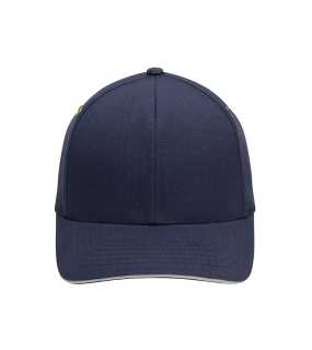 6 panelová šiltovka (MB Flexfit® Ripstop Sandwich Cap)>modrá (navy) / strieborná>L/XL