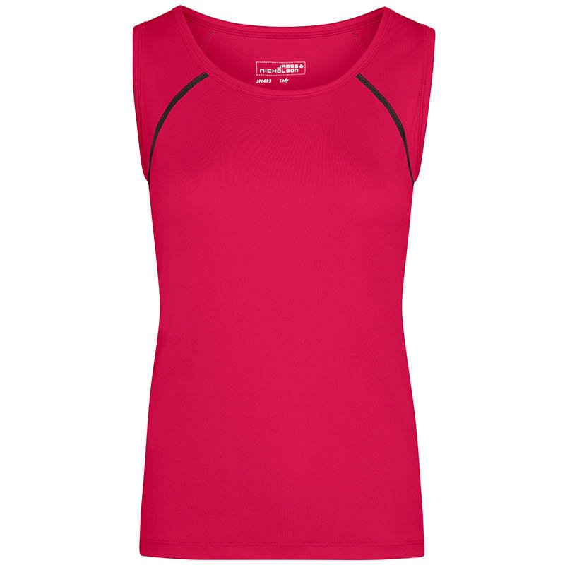 Dámske tielko(JN Ladies Sports Tanktop) > ružová (bright) / šedá (titan) > XS