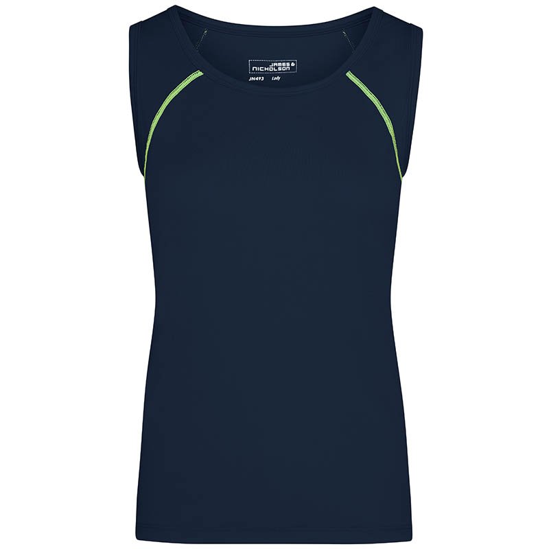 Dámske tielko(JN Ladies Sports Tanktop) > modrá (navy) / žltá (bright) > XS