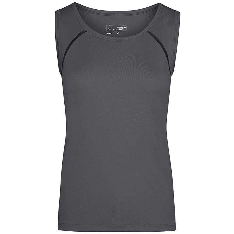 Dámske tielko(JN Ladies Sports Tanktop) > šedá (titan) / čierna > XS