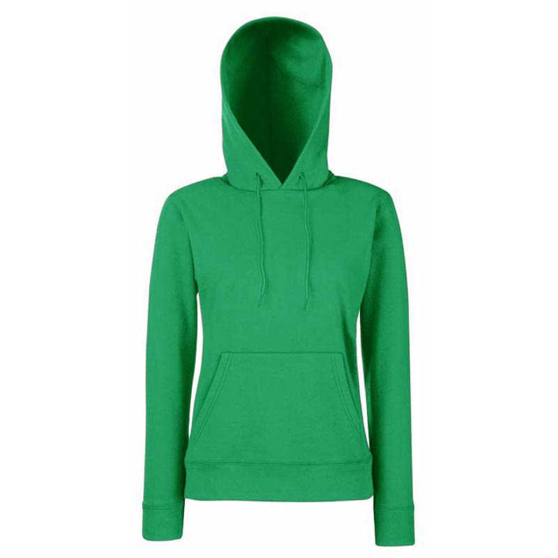 Dámska mikina (FRUIT OF THE LOOM Lady-Fit Hooded Sweat ) > zelená (kelly) > S