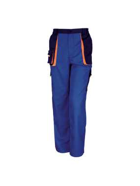 Unisex pracovné nohavice(RESULT WORK-GUARD TROUSERS)>modrá(royal)/modrá(navy)/oranžová>XL