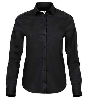 Dámska košela (Tee Jays Womens Stretch Luxury Shirt) > čierna > 2XL