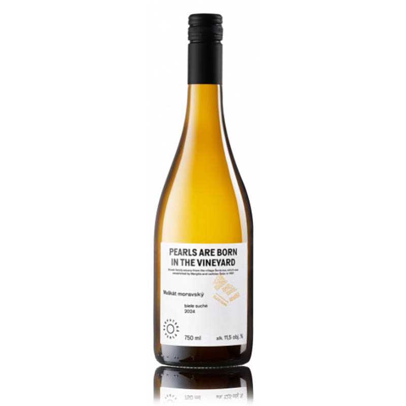 Karpatská perla-Víno /MUŠKÁT MORAVSKÝ/ Suchý vrch, biele suché, 19°NM, 2024, (0,75l)