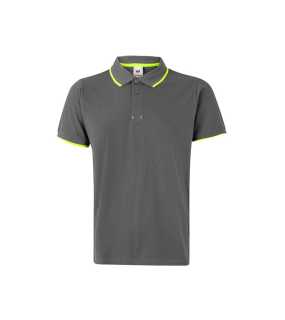 Pánska polokošeľa (VELILLA SS TWO-TONE POLO) > šedá / žltá (hi-vis) > S