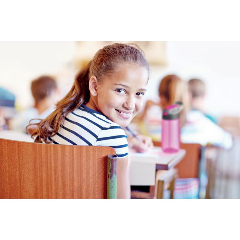 Fľaša na pitie > ružová (transparent)