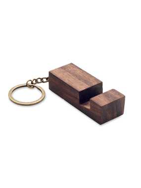 Kľúčenka - stojan na mobil > hnedá (wood)