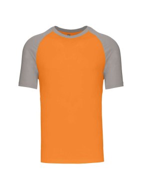 Unisex tričko (KARIBAN SLEEVE T-SHIRT) > oranžová / šedá (light) > 2XL