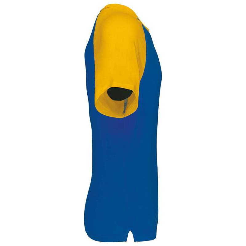 Unisex tričko (KARIBAN SLEEVE T-SHIRT) > modrá (royal) / žltá > 3XL